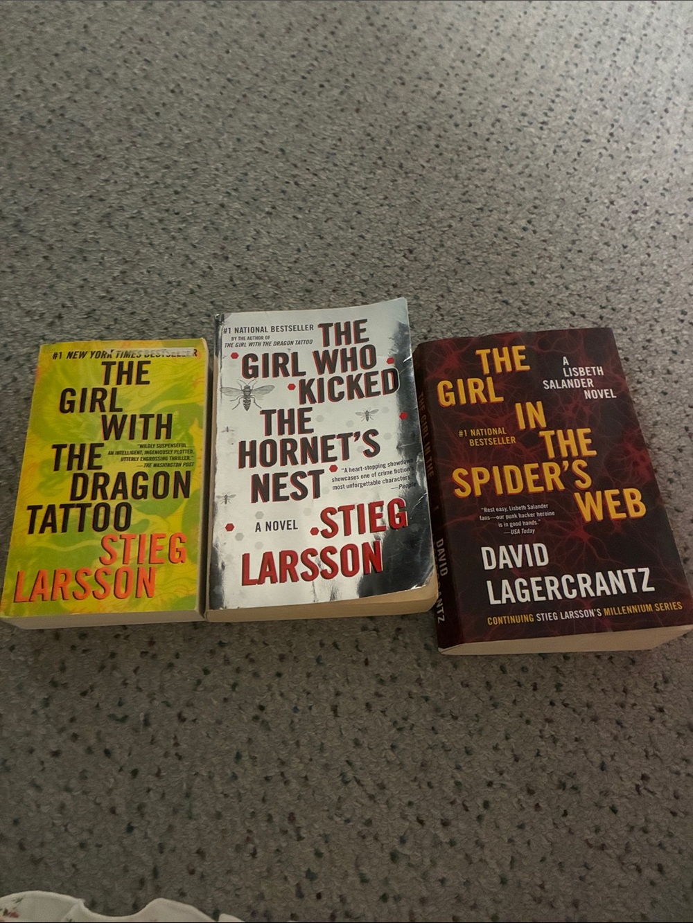 Stieg Larsson & David Lagercrantz Book Set - Yellow, White, Red Covers